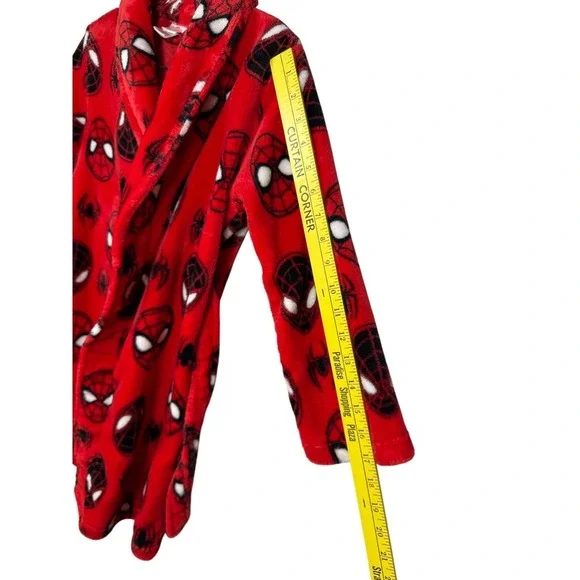 Boys Spiderman Plush Bath Robe - Picture 8 of 10